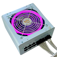 GREENLEAF catu daya Gaming Modular penuh, 750W/850W ATX 3.1 PCIe 5.1 RGB lampu kipas sunyi perlengkapan daya PC