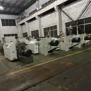 Durable and sturdy hand extruder machine plastic extruded tube connector force feeding double UPVC pipe extrusion line