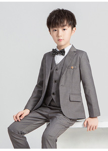 ชุดสูททางการสำหรับ<span class=keywords><strong>เด็ก</strong></span>3ชิ้น, ชุดสูทเบลเซอร์ + เสื้อกั๊ก + กางเกงชุดการแสดงเปียโนสำหรับงานแต่งงาน - Product Image 4