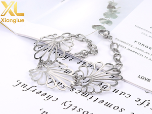 Bracelet avec pendentif en forme de pétale de fleur, en acier inoxydable plaqué or véritable, pour femmes, bijoux fins, cadeaux pour filles - Product Image 5