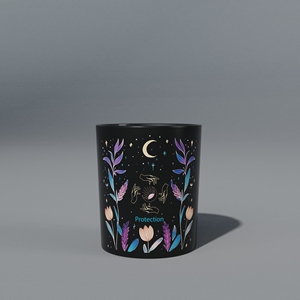 C&amp;H Spiritual Love Scented <strong>Candle</strong> Glass <strong>Candle</strong> Jar <strong>Gothic</strong> Art Black Jar <strong>Candle</strong> with Crystal &amp; Floral Accent for Home Decoration - Product Image 1