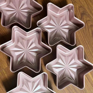 Hexagonal Cake Pan Carbon Steel Non-Stick <b>Mold</b> For Baking Bread And Cheesecake Custom Shape Gold Color - Product Image 2