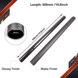 Tube en fibre de carbone 3K noir mat brillant, enroulé, taille personnalisée, tube rond en carbone pour accessoires de châssis de drone - Product Image 4