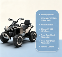 Voiture UTV pour enfants, modèle populaire, 12V, 380W, double moteur, Bluetooth, port USB MP3, télécommande parentale, quatre roues