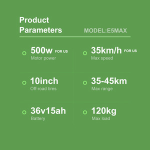 Scooter Eléctrico Plegable E5X, Resistente al Agua, con Batería de Litio de 15AH, Carga Máxima de 100 kg, Asiento para Adultos, Novedades 2026, Tendencia en Estados Unidos - Product Image 6
