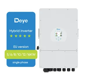 Deye Hybride Omvormer 16kw 14kw 12kw Enkele Fase 12V Mppt Zonne-Energie Omvormer Met Europa Standaard