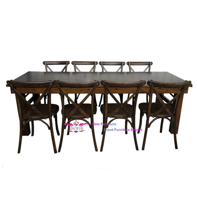 Solid wood antique dining farm table