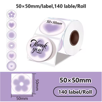 Rouleaux d'étiquettes autocollantes en papier thermique pour Phomemo M110 M200 M220 M221 Mini imprimante de poche étiqueteuse 6 couleurs Cycle 50*50 rond