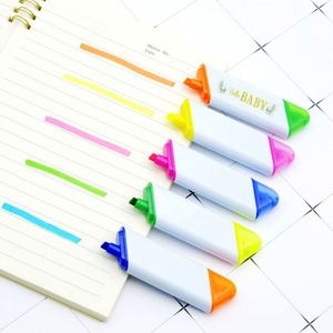 ปากกาเน้นข้อความแบบหัวคู่ ปลายเฉียง พรีเมียม ชนิดเรืองแสง  ชุด 18 สี ปากกาเมจิกแบบน้ำหลากสี - Product Image 1