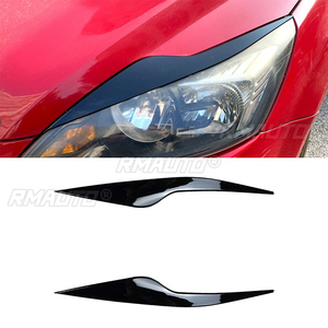 สีดำเงา/คาร์บอนลุคไฟหน้ารถด้านหน้าสติกเกอร์ติดคิ้วตาสำหรับฟอร์ดโฟกัส MK2.5 2008-2011 - Product Image 1