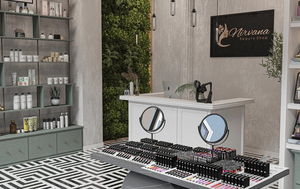 Custom Cosmetic Shop Showcase | Elegant Makeup Display <b>Shelf</b> for Beauty Salon & Skincare Shop - Product Image 3