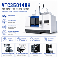 Tour vertical CNC robuste VTC350140H à commande intelligente ATC pour l'aérospatiale, l'énergie éolienne et les nouvelles énergies