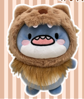 Offre Spéciale Porte-clés requin lion mignon de 4 pouces Animal en peluche en coton moelleux pour machines à griffes Adorable stock en peluche avec griffes acérées
