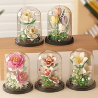 Jouets de construction en blocs de fleurs, nouveau modèle de briques en microplastique, fleurs à assembler soi-même, tournesol, rose, blocs de construction pour enfants