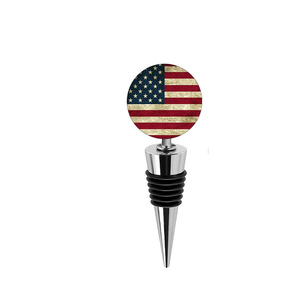 New fun flag-shaped detachable <b>wine</b> stopper, creative metal champagne bottle, Christmas gift. - Product Image 1