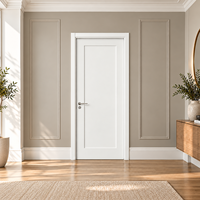Direkt vom Hersteller: 30x80 Zoll 1-Panel-Plattentür, weiß grundierte Innentür mit massivem Kern, Shaker-Tür aus MDF, Holztüren für Wohnzimmer und Haus
