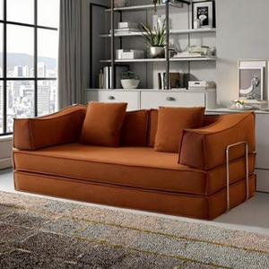 Sofá Cama Convertible Moderno de Pana, Colorido, con Brazos Rectos, Plegable, sin Estructura, Comprimido, para Apartamento - Product Image 2