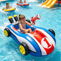 Bateau gonflable pour enfants, radeau de natation, jouet pistolet à eau, kart aquatique pulvérisateur d'eau pour jeux extérieurs, bouée de piscine en PVC