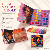 Palette de fards à paupières 72 couleurs, palette de maquillage multifonctionnelle pour le visage, comprenant 72 fards à paupières, 3 blushes en poudre, 6 illuminateurs