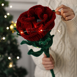 Fleurs artificielles, bouquets pour la Saint-Valentin, bâtonnets torsadés, décoration de la maison, produits faits à la main, roses éternelles géantes, tournesols - Product Image 5
