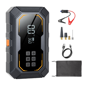 Booster de Batterie au Lithium 12V Démarreur de Secours Portable 4.1 pour <span class=keywords><strong>Voiture</strong></span> et Moto Gonfleur Électrique 6000mAh <span class=keywords><strong>avec</strong></span> Écran Numérique et Pompe à Air - Product Image 1