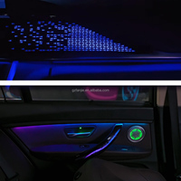 Lámpara LED de ambiente premium compatible con BMW F30 de distancia entre ejes corta, con textura de fibra de carbono, luz para el tablero de puerta, Plug and Play.