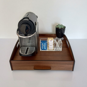 Boîte de rangement moderne en bois massif pour capsules et dosettes de café avec conception mobile et démontable pour machine à café - Product Image 2