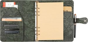 Notebook Stationery Loose <strong>Leaf</strong> <strong>Book</strong> A5 PU Cover 100 Sheets Business Manager Folder Creative Zipper Bag Office Meeting Minutes - Product Image 4