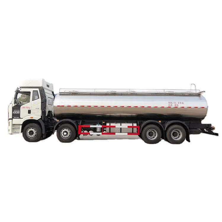 स्टेनलेस स्टील दूध टैंकर ट्रक 18.5 बीपीएम थोक पेयजल का रस दूध परिवहन दूध टैंकर ट्रक