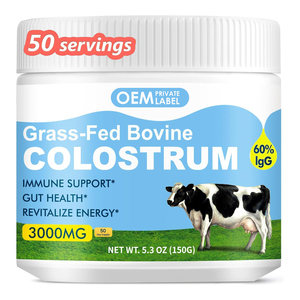 תוסף אבקת קולוסטרום בקר מזונת עשבים 60% חלבון <span class=keywords><strong>IgG</strong></span> גבוה 3000 מ\\\"ג אבקת קולוסטרום ליפוזומלית לבריאות המעיים, תמיכה חיסונית - Product Image 1