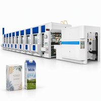 Machine d'impression flexographique à servomoteur complet 6 couleurs pour étiquettes et films plastiques en rouleau