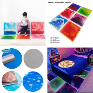 Tapetes de Juego Líquidos Cuadrados Sensibles a la Presión, Tapete Sensorial Interactivo con Luces LED para Salas Sensoriales y <span class=keywords><strong>Centros</strong></span> de <span class=keywords><strong>Educación</strong></span> <span class=keywords><strong>Especial</strong></span> - Product Image 5