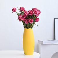 Vase de table en céramique moderne en gros avec ensemble de fleurs artificielles pour la décoration intérieure