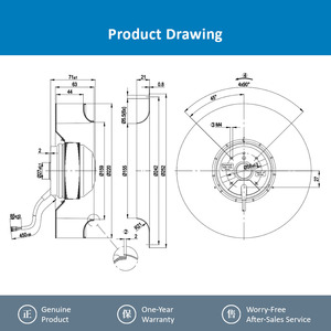 Ventilador Centrífugo Industrial de Curva Inversa ebm-papst R2E220-AB06-05 230V 220mm AC para Ventilación HVAC - Product Image 4