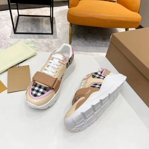 Top-quality fashionable thick-soled sports <b>shoes</b> with checkered pattern, breathable and shock-absorbing tennis <b>shoes</b> for summer. - Product Image 1