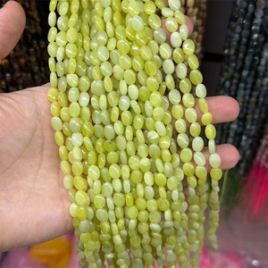 Perles ovales lisses en malachite naturelle, qualité fabrication, 6mm-8mm, perles de malachite en vrac pour la fabrication de bijoux - Product Image 6