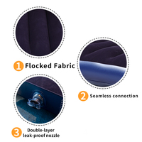 Lit d'air carré pliable, matelas pneumatique double, lit gonflable avec design floqué épais, matelas pneumatique gonflable haut pour la maison