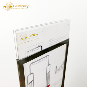 호텔 인파 통제 스탠션 포스트 사인보드 A4 바닥 환영 스탠드 사인 홀더 - Product Image 3