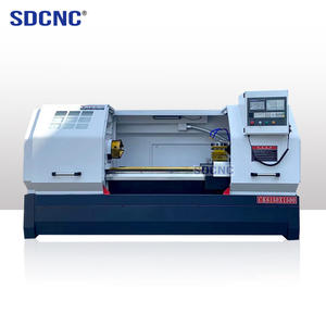Metal tornalama için 4 istasyonlu taret <span class=keywords><strong>CNC</strong></span> torna makinesi mm salıncak ile yüksek hassasiyetli CK6150 500 - Product Image 1