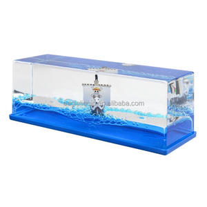 Prensa-papeles de acrílico personalizado con diseño de crucero insumergible, decoración de escritorio de oficina, <span class=keywords><strong>barco</strong></span> insumergible, artículos de papelería con diseño de olas, juguetes educativos - Product Image 2