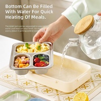 Boîte à lunch portable en acier inoxydable 304 de 730 ml avec compartiments, étanche et préservant la fraîcheur, prend en charge la personnalisation de la marque OEM/ODM