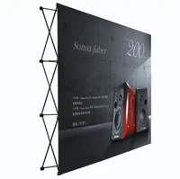 Vente Flash Support de Toile de Fond 3x3m en Cadre Aluminium avec Logo Personnalisé pour Exposition