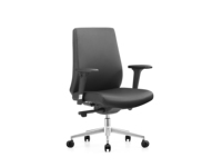 Chaise de bureau en cuir Boss Accoudoirs réglables 3D noirs Chaise pivotante moderne Base en acier Offre Spéciale