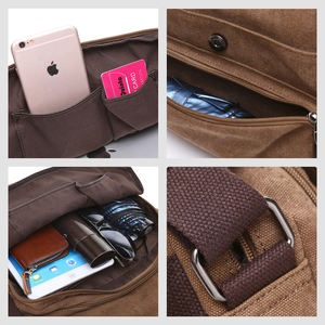 Bolso Bandolera Casual de Lona de Color Sólido para Viaje, Unisex, Personalizado, al por Mayor con MOQ Bajo, para Hombres y Mujeres - Product Image 5