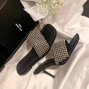 Bayanlar sıcak satış fabrika fiyat topuk yüksek topuklu ayakkabılar kadın topuklu sandaletler ve terlikler açık ayak katır - Product Image 2