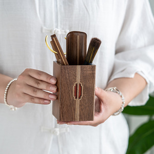 Walnut Wood <b>Tea</b> <b>Set</b> Six Gentlemen Kung Fu <b>Tea</b> Tools Square Shape High End <b>Tea</b> Brewing Kit Afternoon <b>Tea</b> Use - Product Image 1
