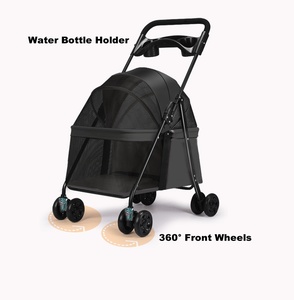 Ngoài trời Trọng lượng nhẹ gấp vật nuôi vận chuyển toa xe xe đẩy chó pushchair Xe đẩy chó nhỏ Mèo Teddy xe đẩy - Product Image 3