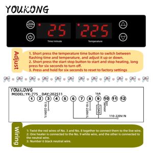 YK-775 वाणिज्यिक इलेक्ट्रिक डीप फ्रायर टैंक रेस्तरां के लिए थर्मोस्टैट रेस्तरां होम उपयोग - Product Image 6
