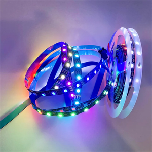 Tira de <span class=keywords><strong>LED</strong></span> WS2812B de <span class=keywords><strong>50</strong></span> <span class=keywords><strong>Metros</strong></span>, RGB, 3000K-6000K, 12V/5V CC, para Cocina, Efecto Fuegos Artificiales, Rojo, Azul, Verde - Product Image 2