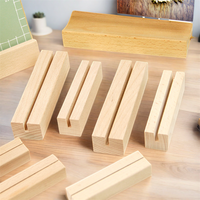 Base en bois de hêtre de haute qualité pour trophée calendrier, support photo, support pour cartes à collectionner, porte-menu en bois, base en bois